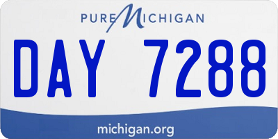 MI license plate DAY7288