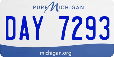 MI license plate DAY7293