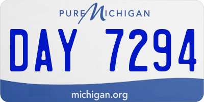 MI license plate DAY7294