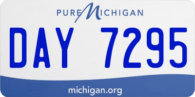 MI license plate DAY7295