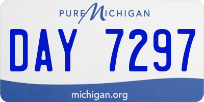 MI license plate DAY7297