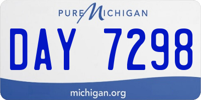 MI license plate DAY7298