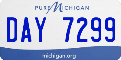 MI license plate DAY7299
