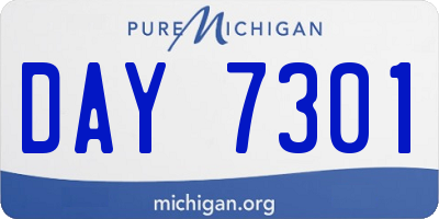 MI license plate DAY7301