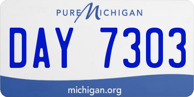 MI license plate DAY7303