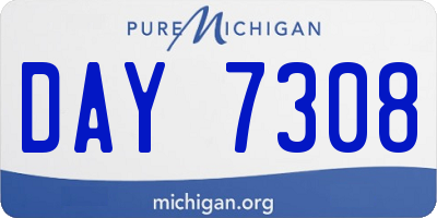 MI license plate DAY7308