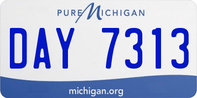 MI license plate DAY7313