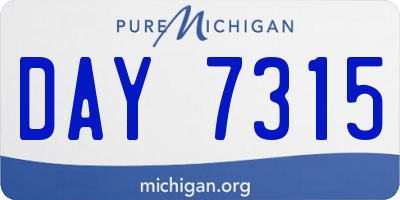 MI license plate DAY7315