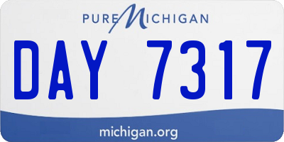 MI license plate DAY7317