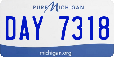 MI license plate DAY7318