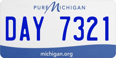 MI license plate DAY7321