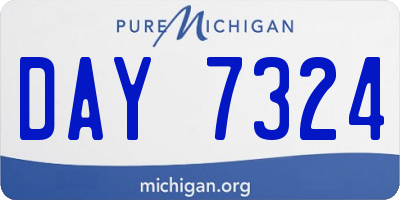 MI license plate DAY7324
