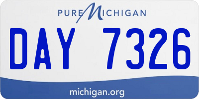 MI license plate DAY7326