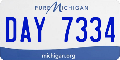 MI license plate DAY7334