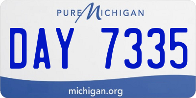 MI license plate DAY7335