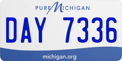 MI license plate DAY7336
