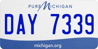 MI license plate DAY7339
