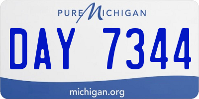 MI license plate DAY7344