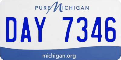 MI license plate DAY7346