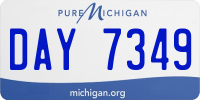 MI license plate DAY7349