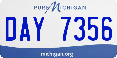 MI license plate DAY7356