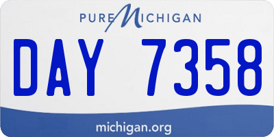MI license plate DAY7358