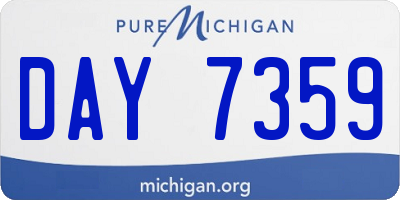 MI license plate DAY7359