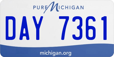 MI license plate DAY7361