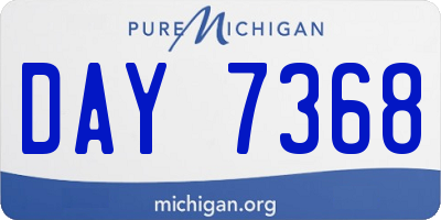 MI license plate DAY7368