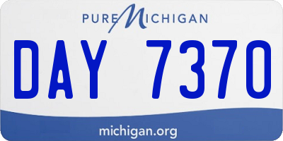 MI license plate DAY7370