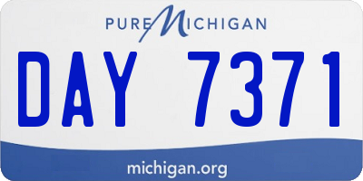 MI license plate DAY7371