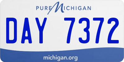 MI license plate DAY7372