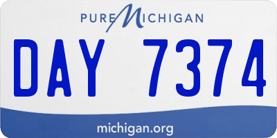 MI license plate DAY7374