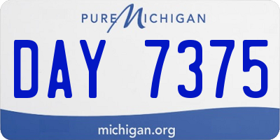 MI license plate DAY7375