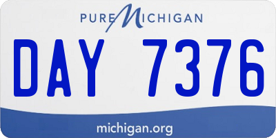 MI license plate DAY7376