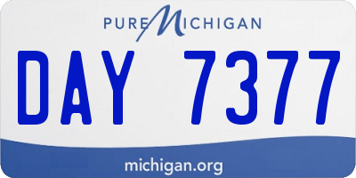 MI license plate DAY7377