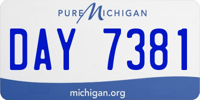 MI license plate DAY7381