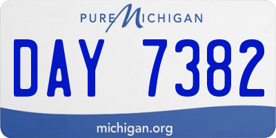 MI license plate DAY7382