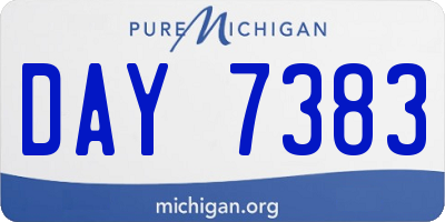 MI license plate DAY7383
