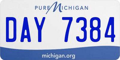MI license plate DAY7384
