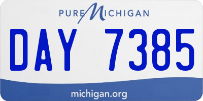 MI license plate DAY7385