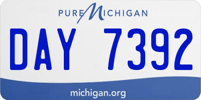 MI license plate DAY7392