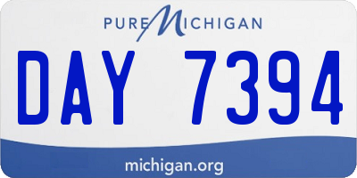 MI license plate DAY7394