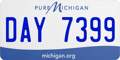 MI license plate DAY7399
