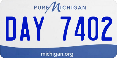 MI license plate DAY7402