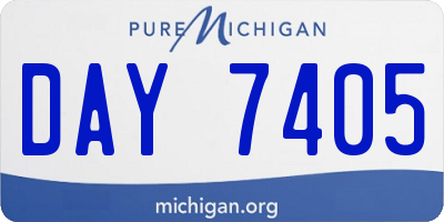 MI license plate DAY7405