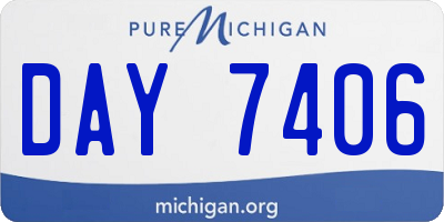 MI license plate DAY7406