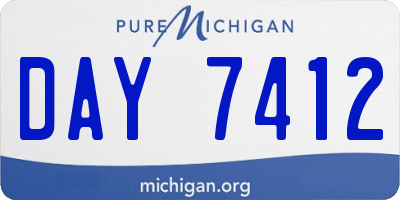 MI license plate DAY7412