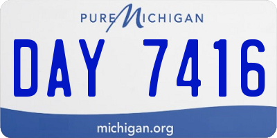MI license plate DAY7416