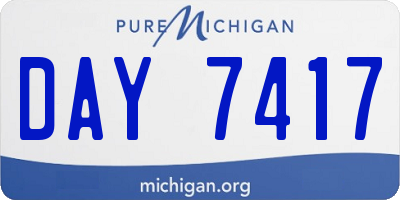 MI license plate DAY7417